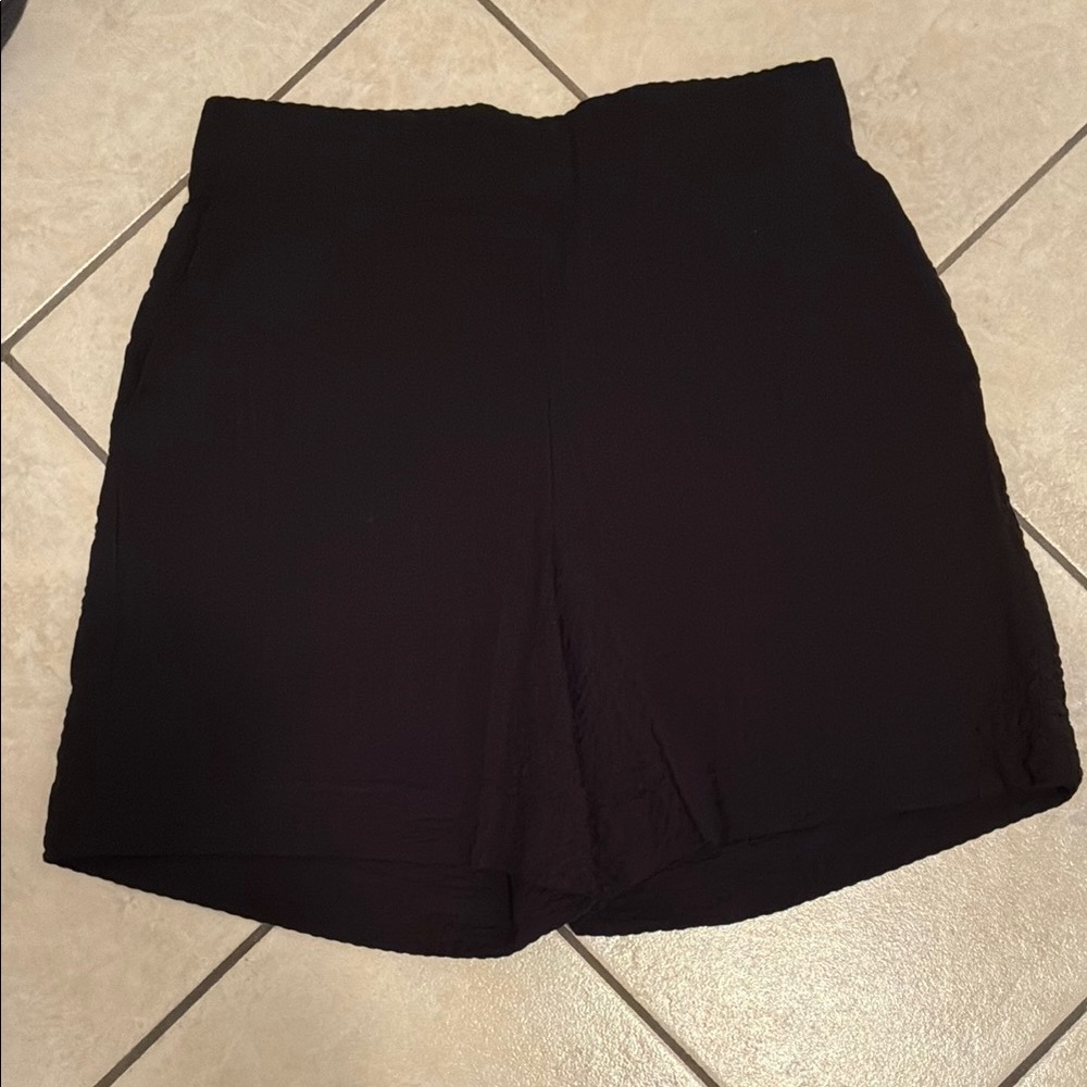 Part Two 100% Cotton Black High Waist Casual Shorts